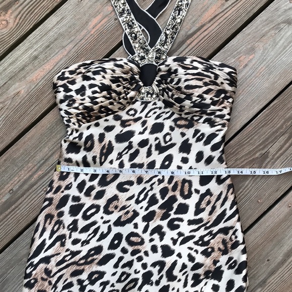 Betsy & Adam sexy animal print gown 4 - Picture 8 of 12